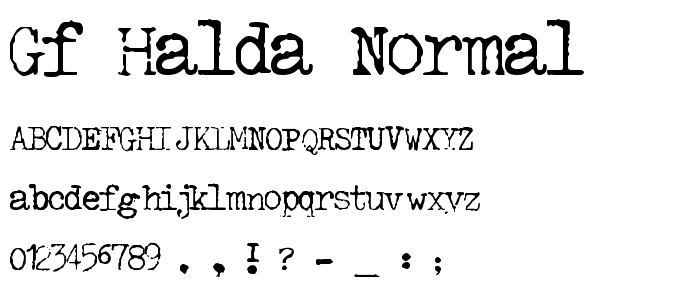 GF Halda Normal font
